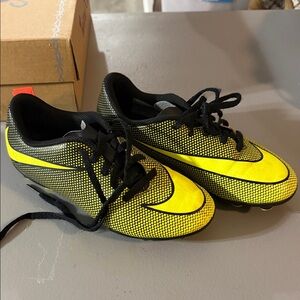 Nike Kids Soccer Cleats- Black and Yellow